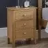 Cotswold 3 Drawer Bedside Table - Natural, Oak