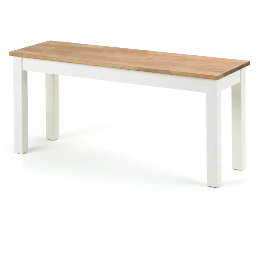 Coxmoor 2-Seater Dining Bench - Ivory, Oak