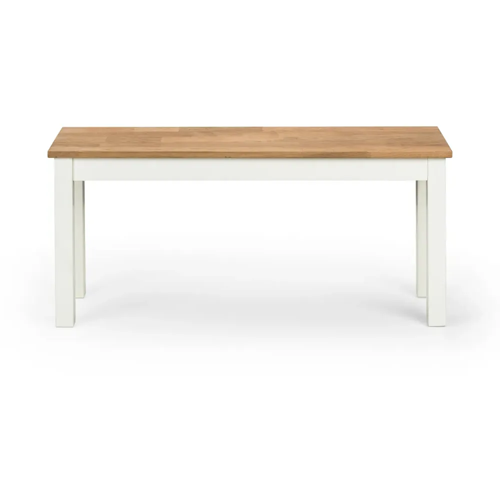 Coxmoor 2-Seater Dining Bench - Ivory, Oak