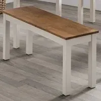 Coxmoor 2-Seater Dining Bench - Ivory, Oak