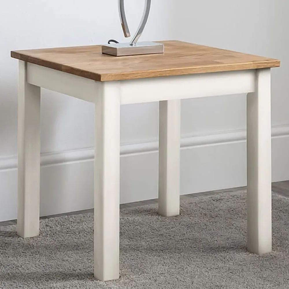 Coxmoor Lamp Table - Ivory, Oak image