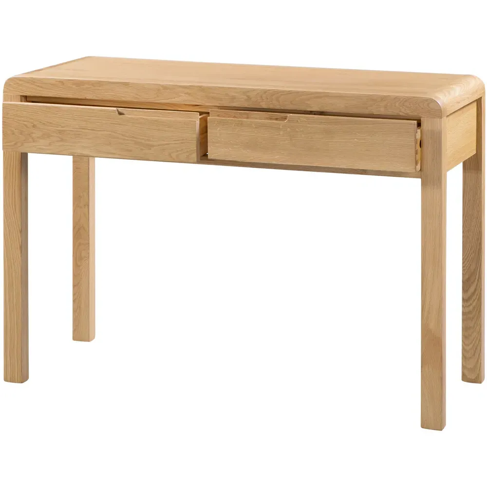 Curve 2 Drawer Dressing Table Set - White Oak