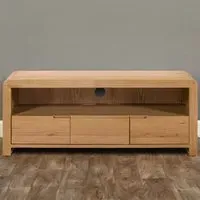 Curve 3 Drawer TV Unit - Oak