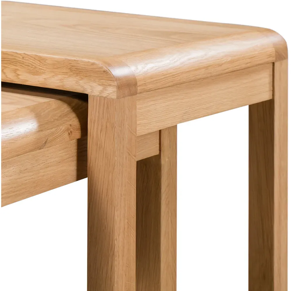 Curve Nest of Tables Set of 2 - Oak
