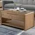 Curve Single Drawer Coffee Table - Oak