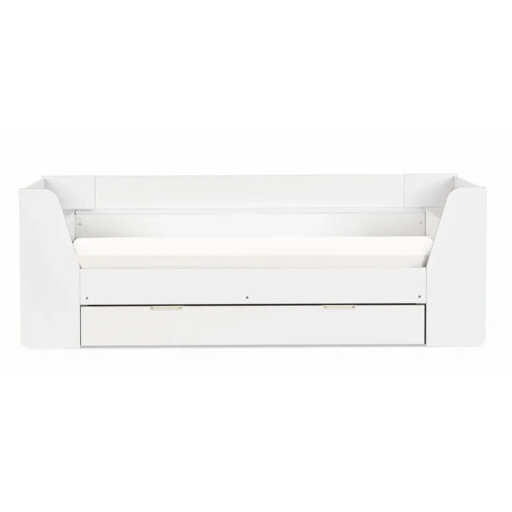 Cyclone Single Day Bed with Storage - White