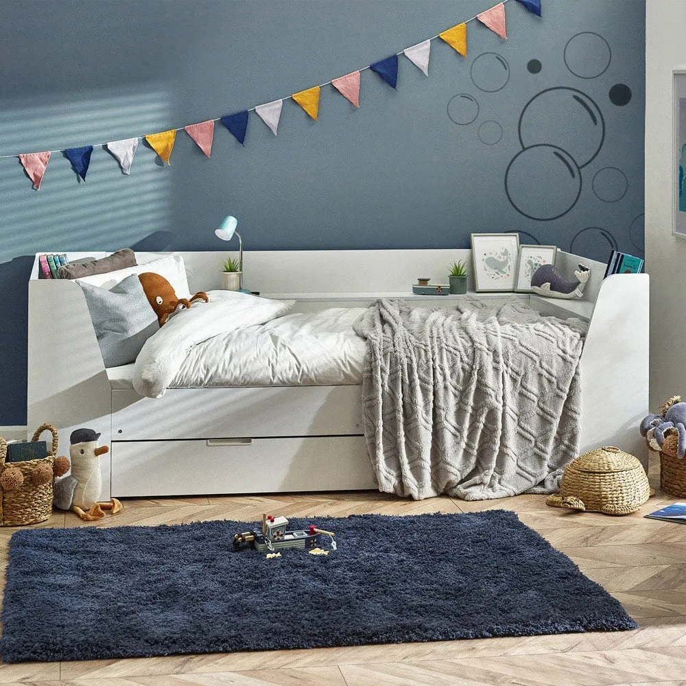 Cyclone Single Day Bed with Storage - White image