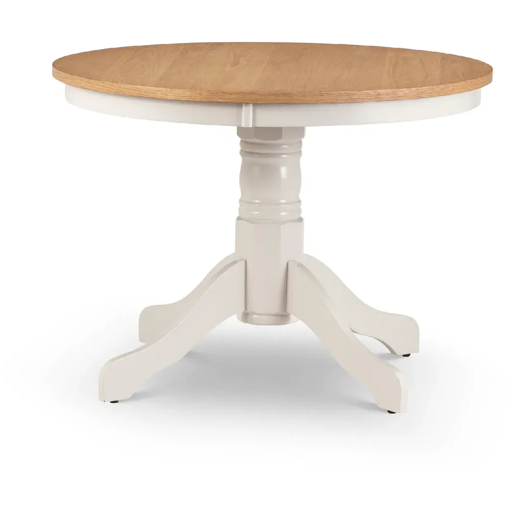 Davenport Round Pedestal Dining Table - Ivory, Oak