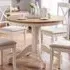 Davenport Round Pedestal Dining Table - Ivory, Oak