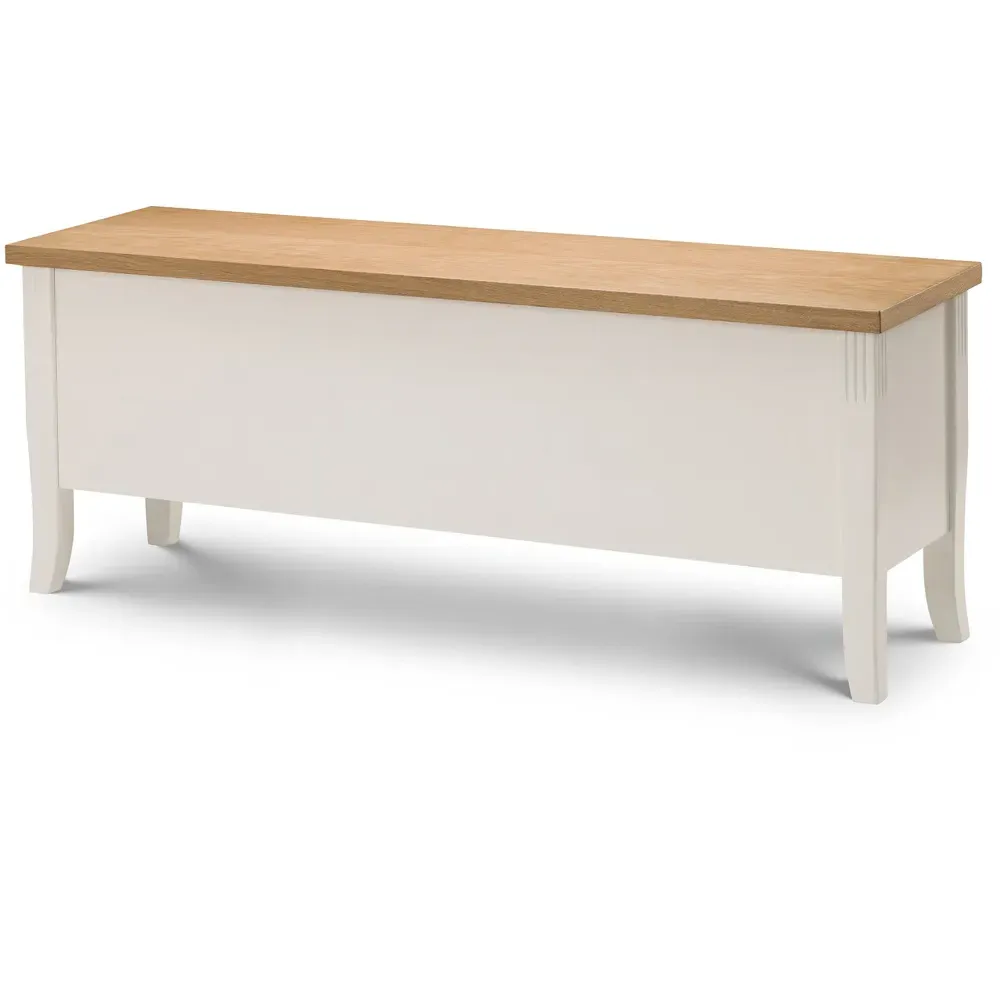 Davenport Storage Dining Bench - Oak, Ivory