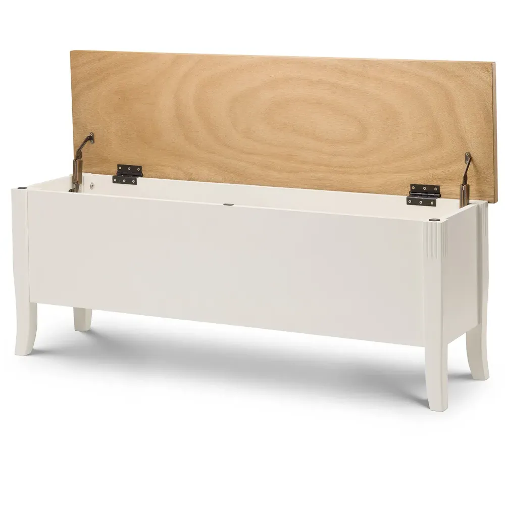 Davenport Storage Dining Bench - Oak, Ivory