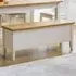 Davenport Storage Dining Bench - Oak, Ivory