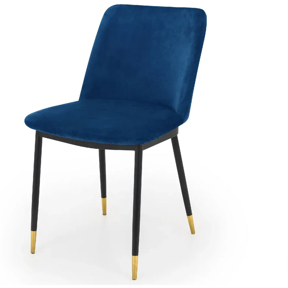 Delaunay Set of 2 Dining Chairs - Blue, Velvet