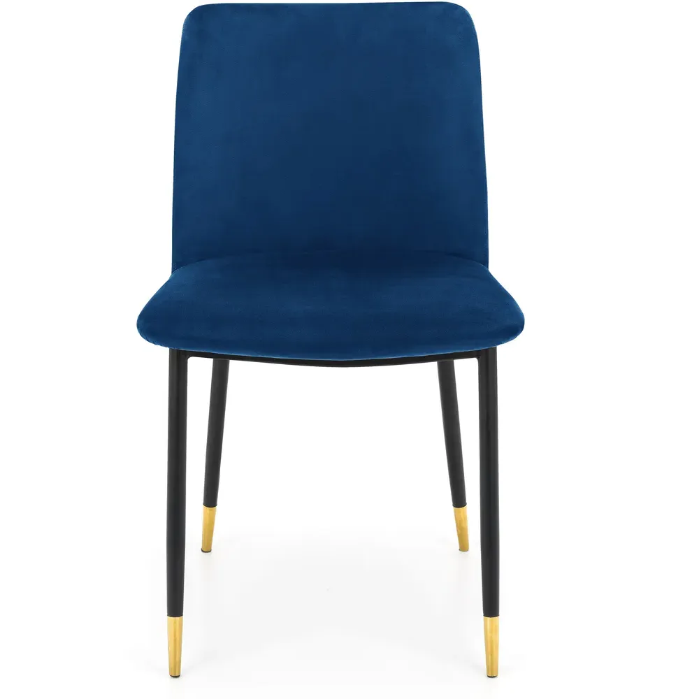 Delaunay Set of 2 Dining Chairs - Blue, Velvet
