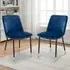 Delaunay Set of 2 Dining Chairs - Blue, Velvet