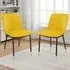 Delaunay Set of 2 Dining Chairs - Mustard, Velvet