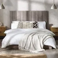 Eloise Double Bed with Storage - Grey, Chenille