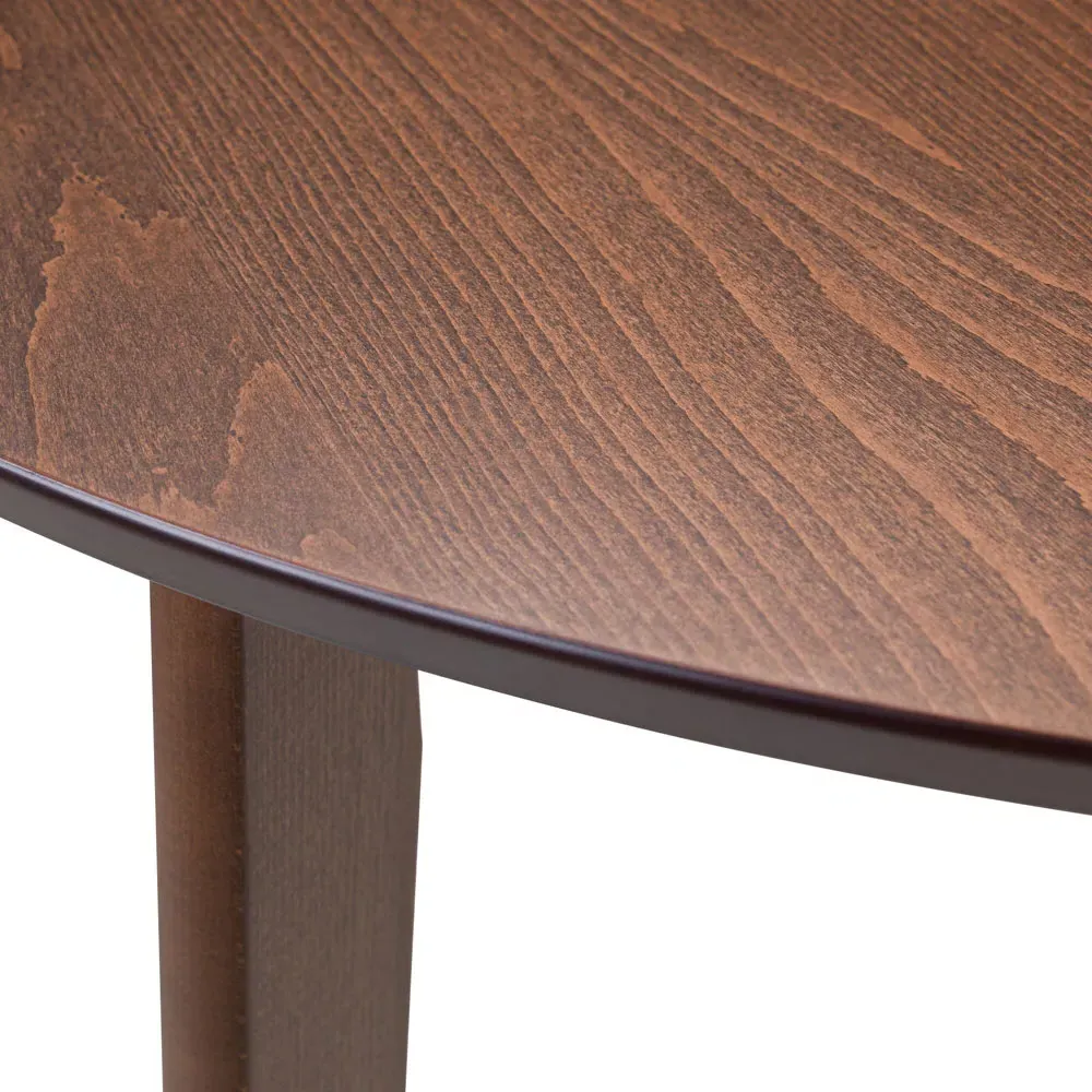 Farringdon 4 Seater Round Dining Table - Brown, Walnut