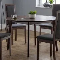 Farringdon 4 Seater Round Dining Table - Brown, Walnut