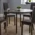 Farringdon 4 Seater Round Dining Table - Brown, Walnut
