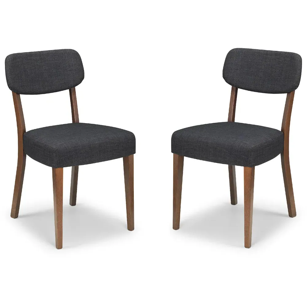 Farringdon Set of 2 Dining Chairs - Grey, Linen