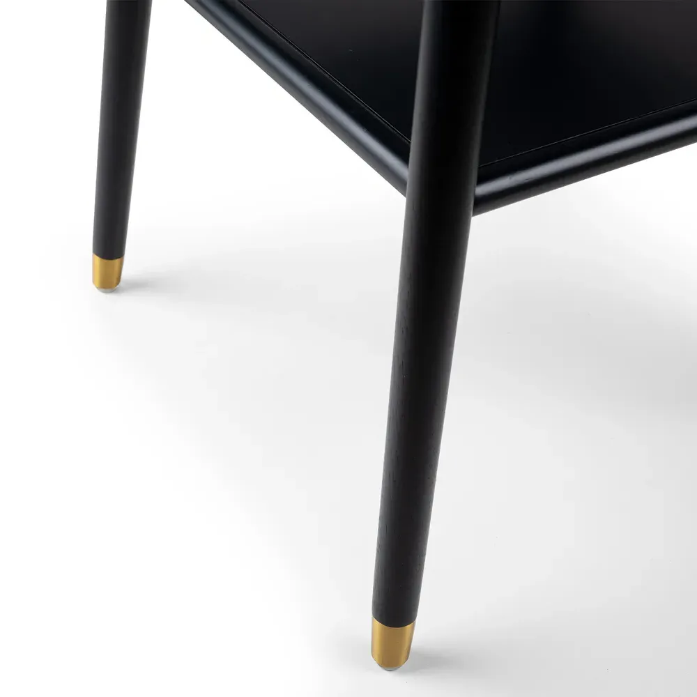 Findlay 2 Shelf Media Unit - Black, Walnut