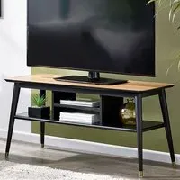 Findlay 2 Shelf Media Unit - Black, Walnut