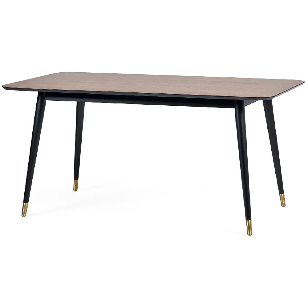 Findlay 4-Seater Rectangular Dining Table - Black, Walnut