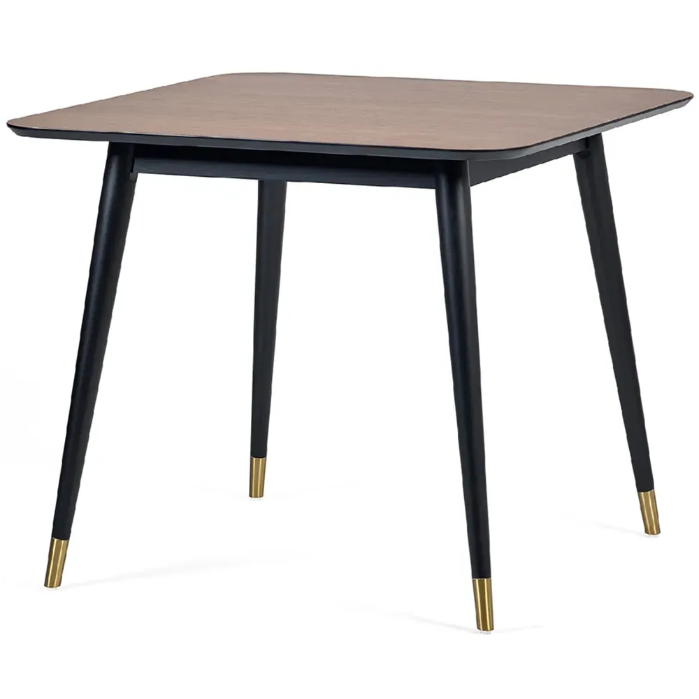 Findlay 4-Seater Square Dining Table - Black, Walnut