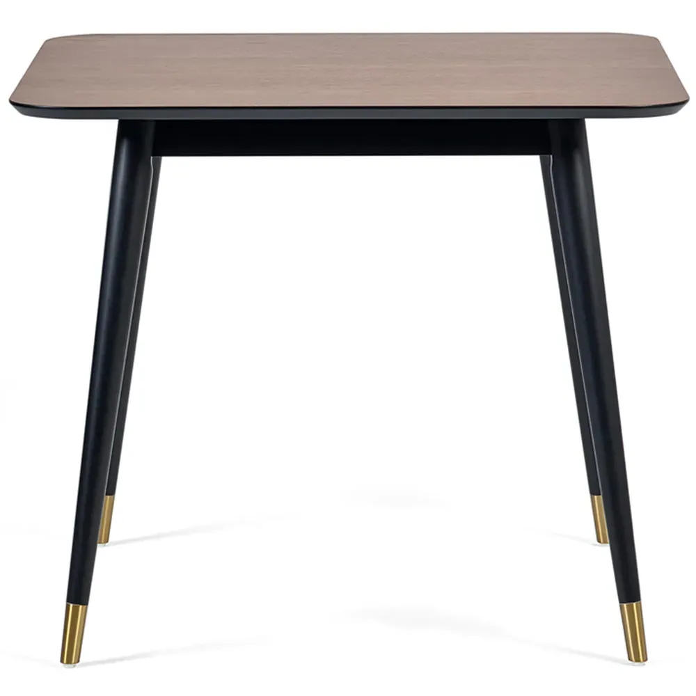 Findlay 4-Seater Square Dining Table - Black, Walnut
