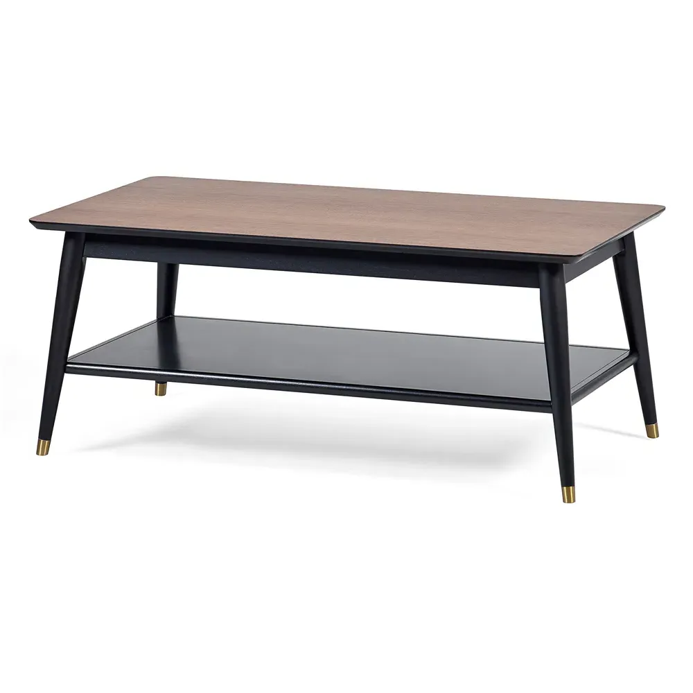 Findlay Coffee Table with Shelf - Brown, Walnut