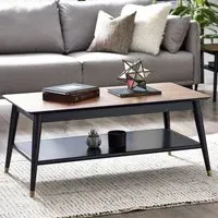 Findlay Coffee Table with Shelf - Brown, Walnut