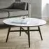 Firenze Round Coffee Table - White Marble Effect, MDF