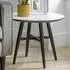 Firenze Round Lamp Table - White Marble Effect, MDF