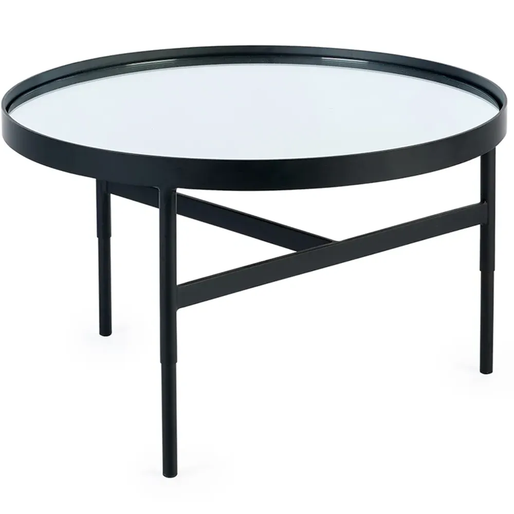 Franki Mirror Glass Coffee Table - Black