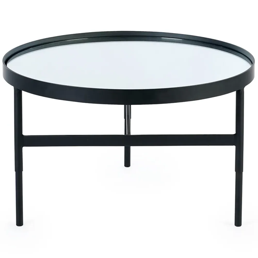 Franki Mirror Glass Coffee Table - Black