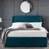 Frida Double Storage Ottoman Bed - Teal, Velvet