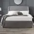 Frida King Size Storage Ottoman Bed - Grey, Velvet