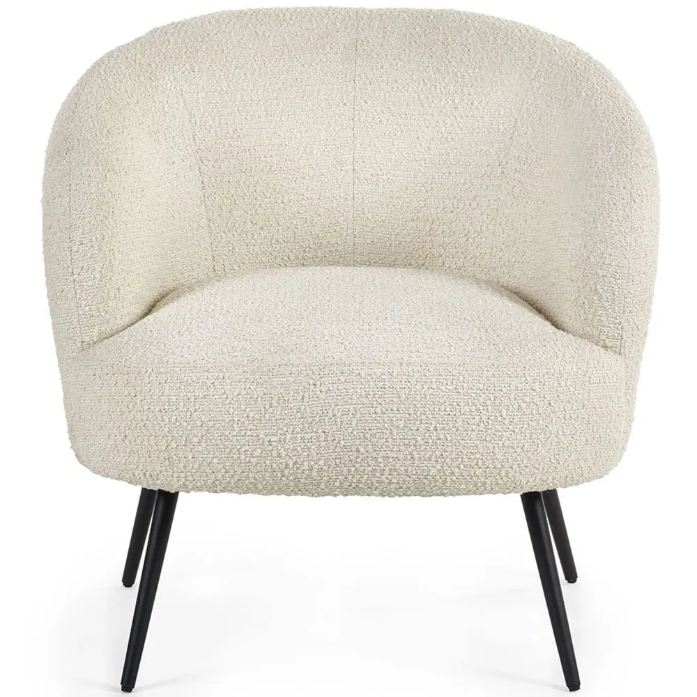Gigi Accent Chair - Cream, Boucle