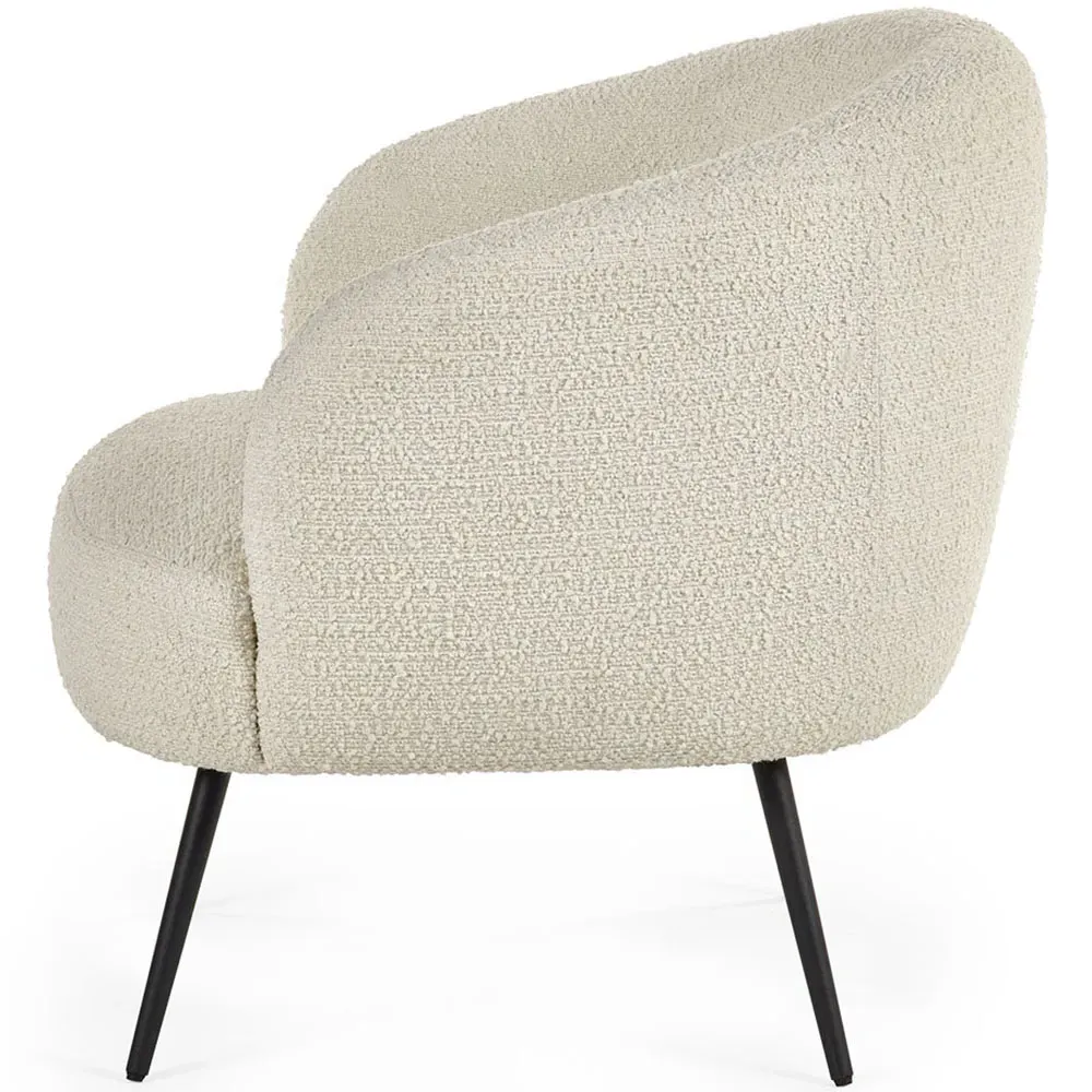 Gigi Accent Chair - Cream, Boucle