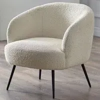 Gigi Accent Chair - Cream, Boucle