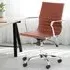 Gio Swivel Office Chair with Adjustable Height - Brown, Faux Leather