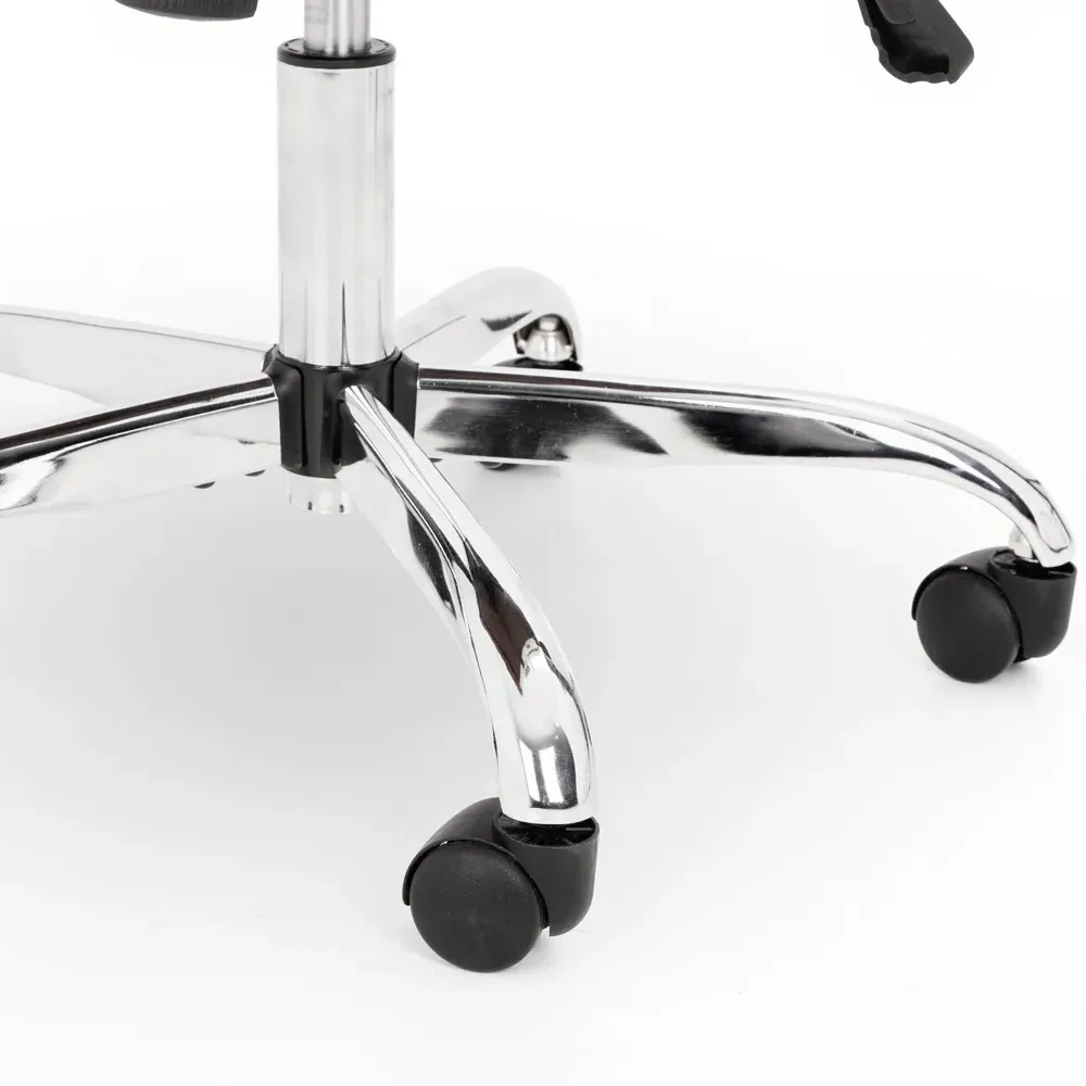 Gio Swivel Office Chair with Adjustable Height - Cream, Faux Leather