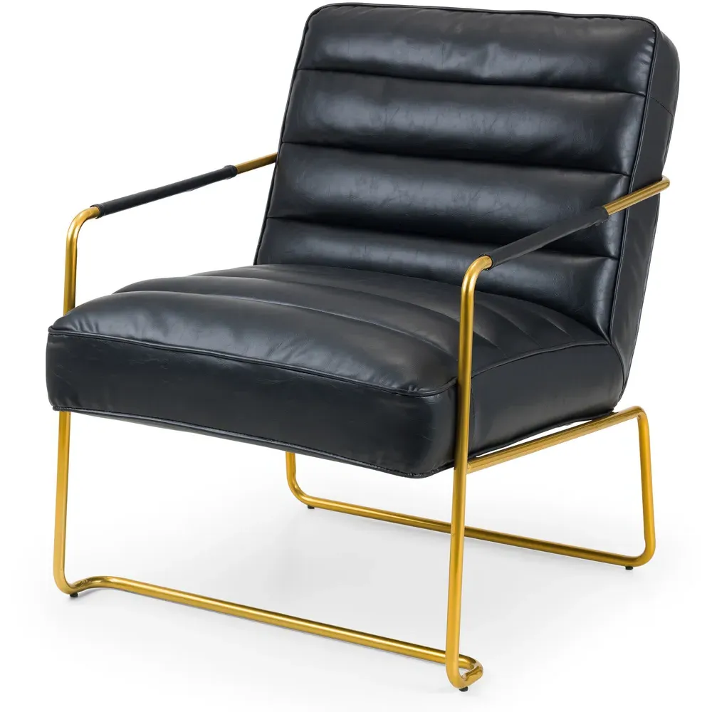 Giorgio Accent Chair - Black, Leather