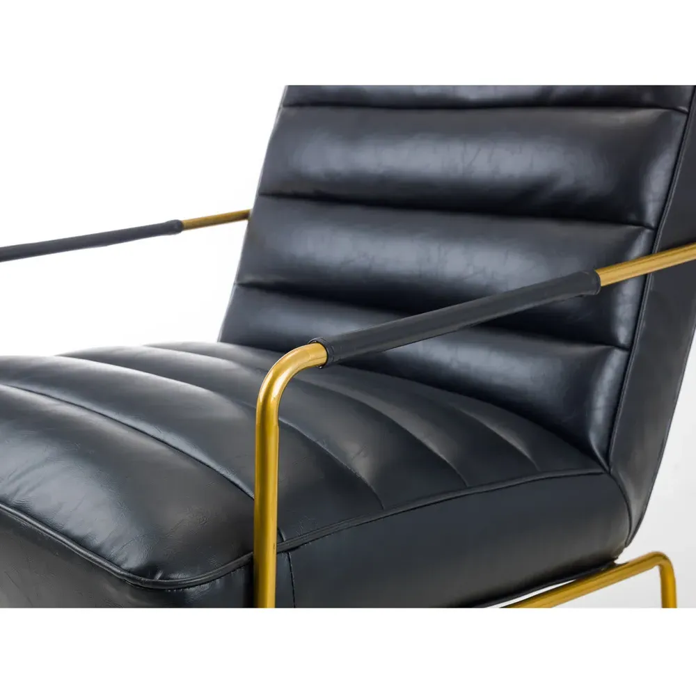 Giorgio Accent Chair - Black, Leather
