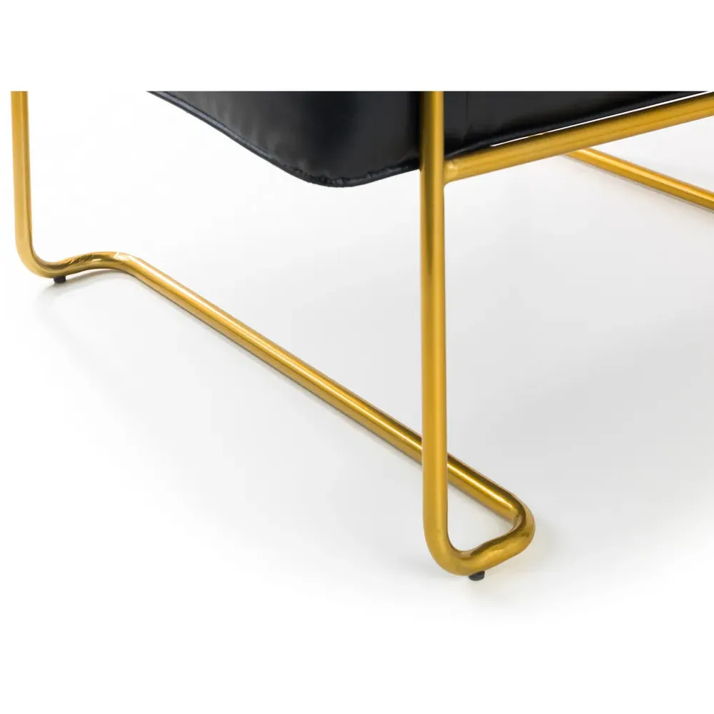 Giorgio Accent Chair - Black, Leather