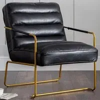 Giorgio Accent Chair - Black, Leather