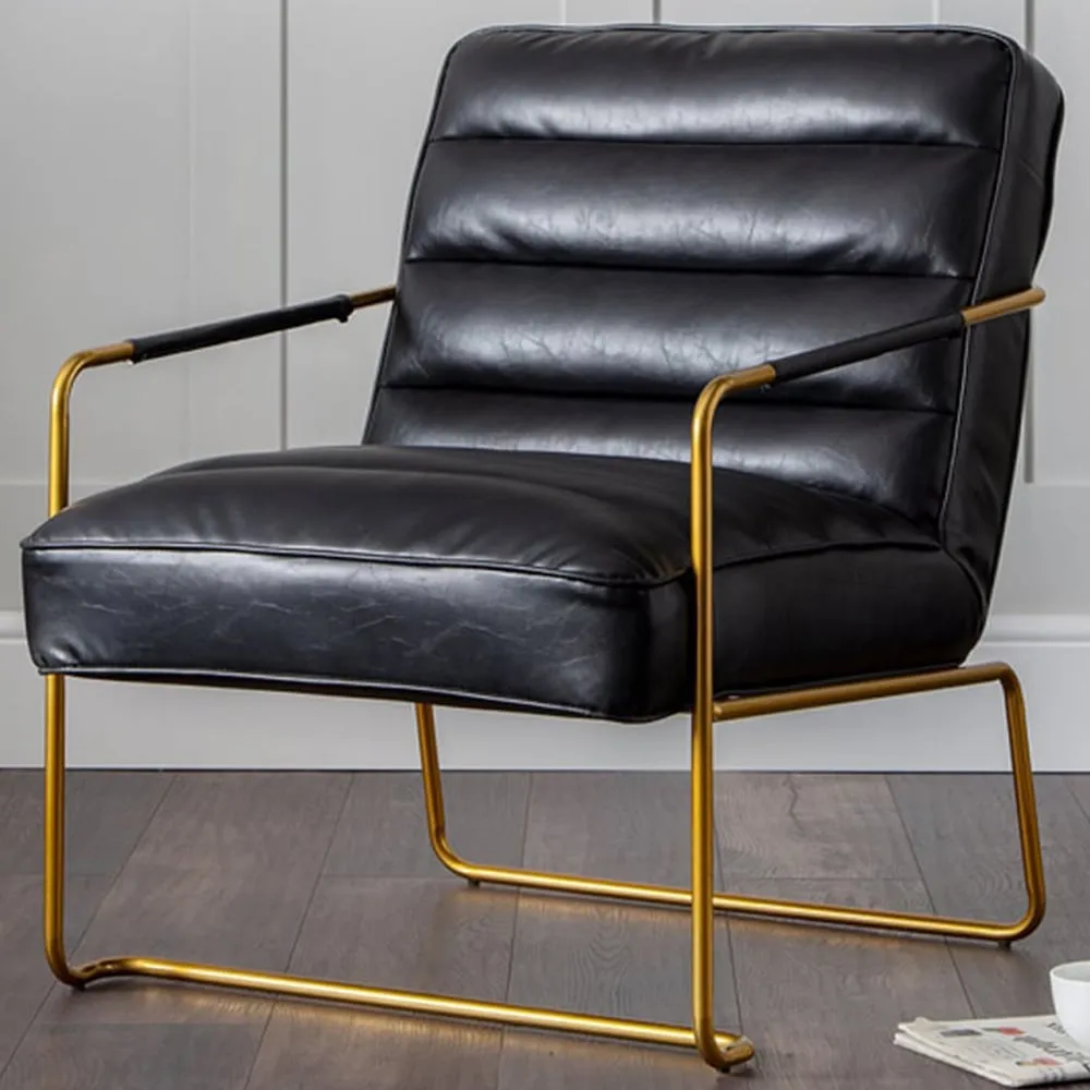 Giorgio Accent Chair - Black, Leather image