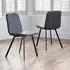 Goya Set of 2 Dining Chairs - Black, Faux Leather