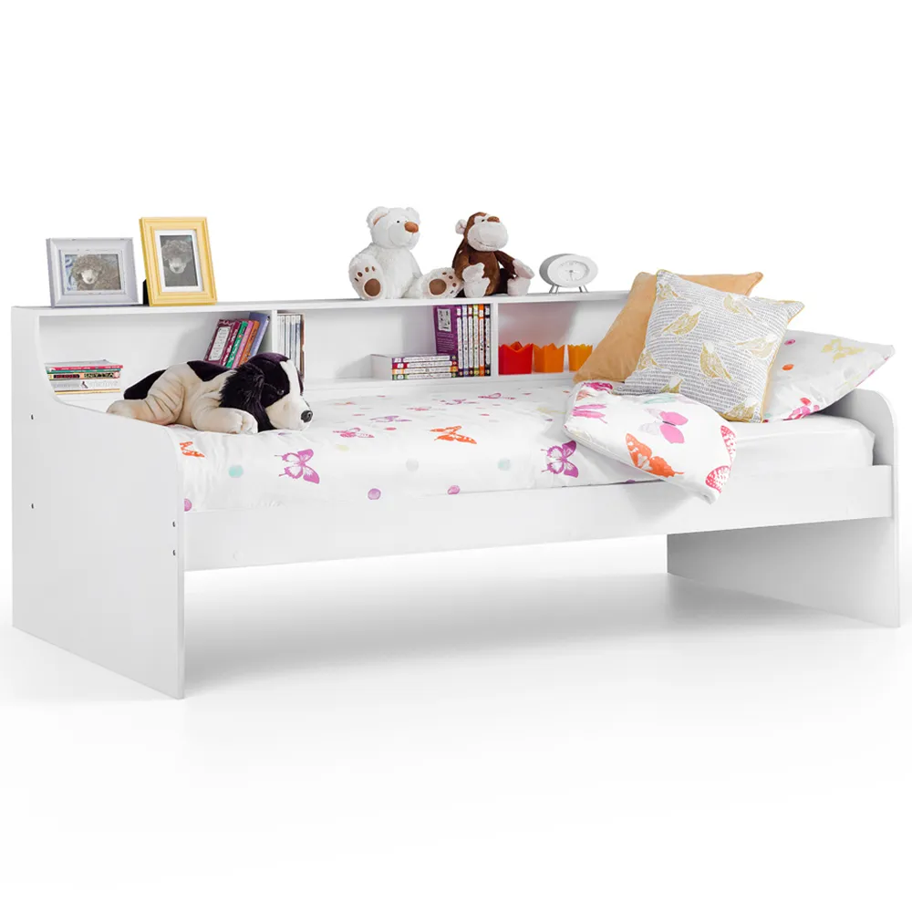 Grace Single Day Bed with Storage - White